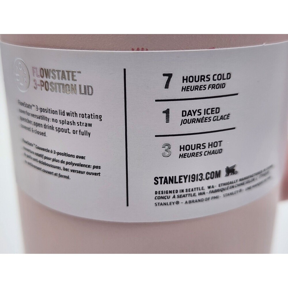 Stanley Pink 16oz Tumbler w/Opaque Lid - Picture 15 of 16